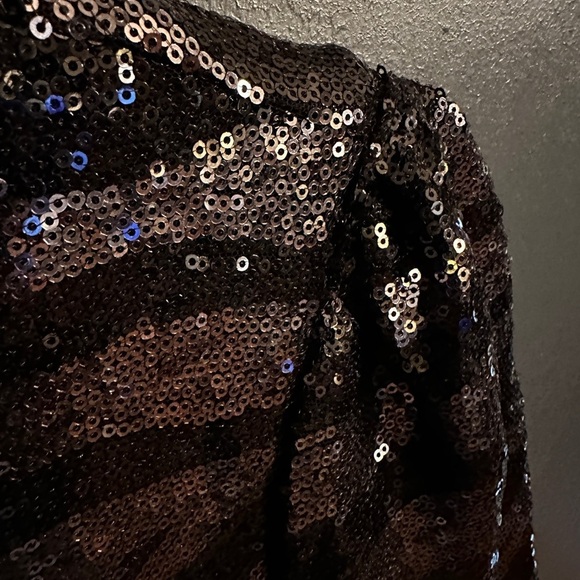 NWT the limited black zebra sequin blouse | size large - Picture 2 of 7